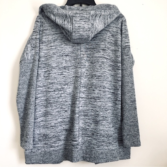 Athleta Gray Blissful Hooded Open Front wrap Sweater Cardigan - Picture 5 of 16